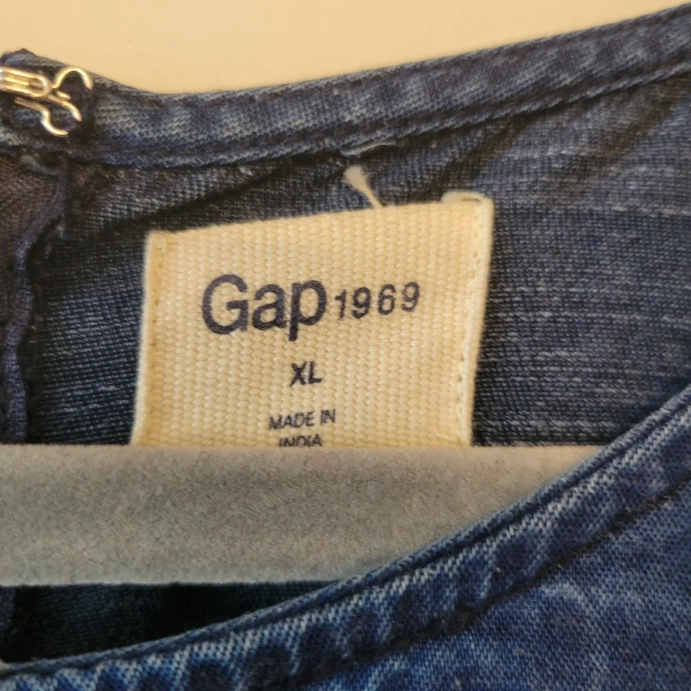 Gap Blue Sleeveless‎ Denim Jean Romper Size XL